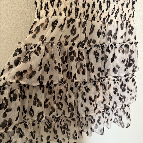 Express Animal Print Ruffled Dress - Picture 3 of 5